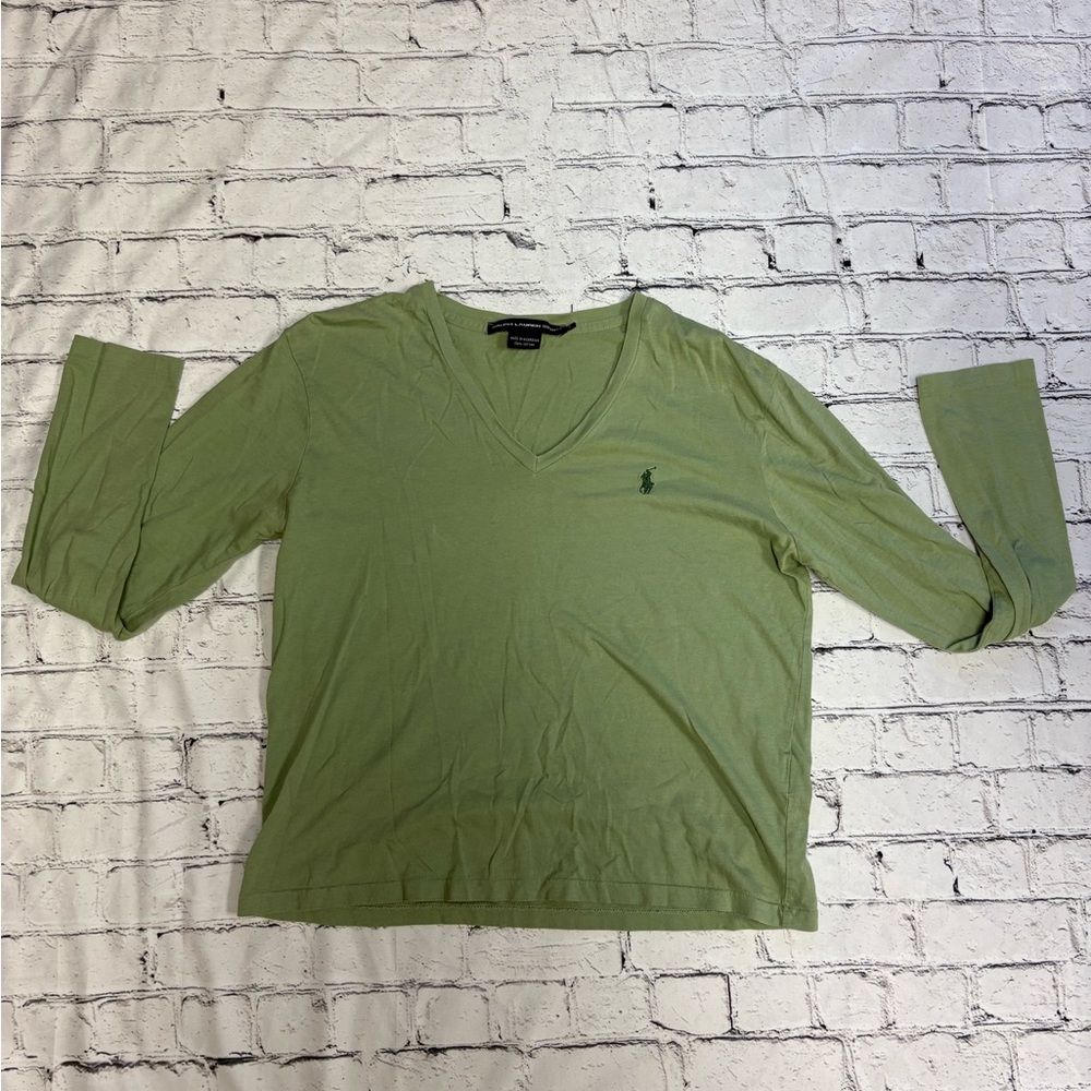 Ralph Lauren Sport Light Green V-Neck Top